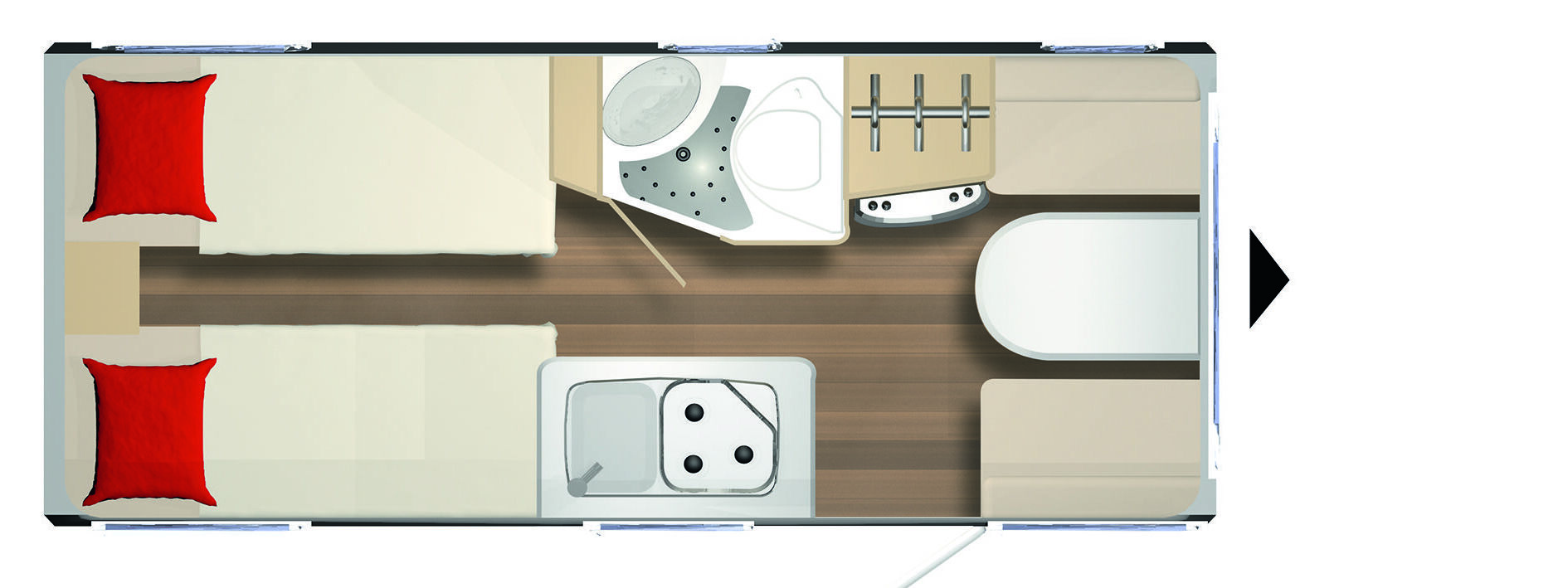 Bürstner 480 TL - Modell 2024/2025, Ansicht von oben